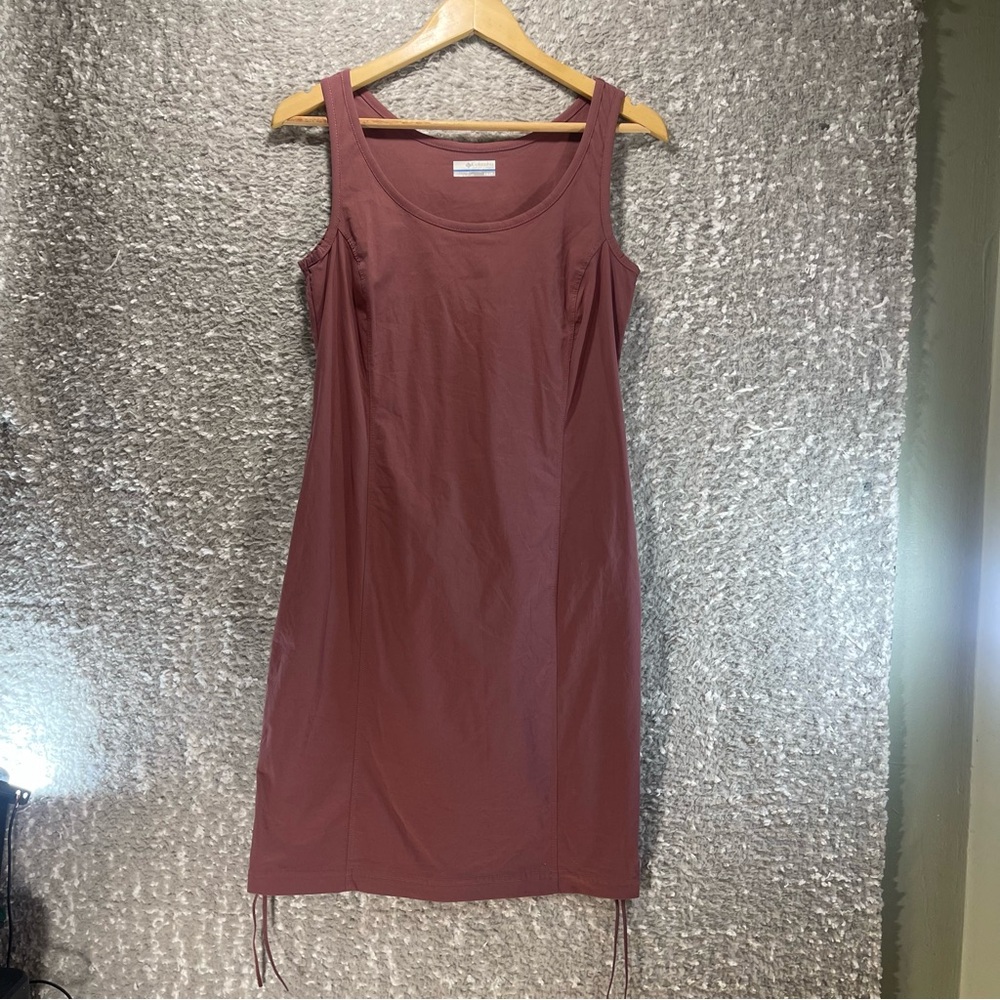 Columbia Active Dress Womens XS Pink Sleeveless Lightweight Ruched Sides Nylon